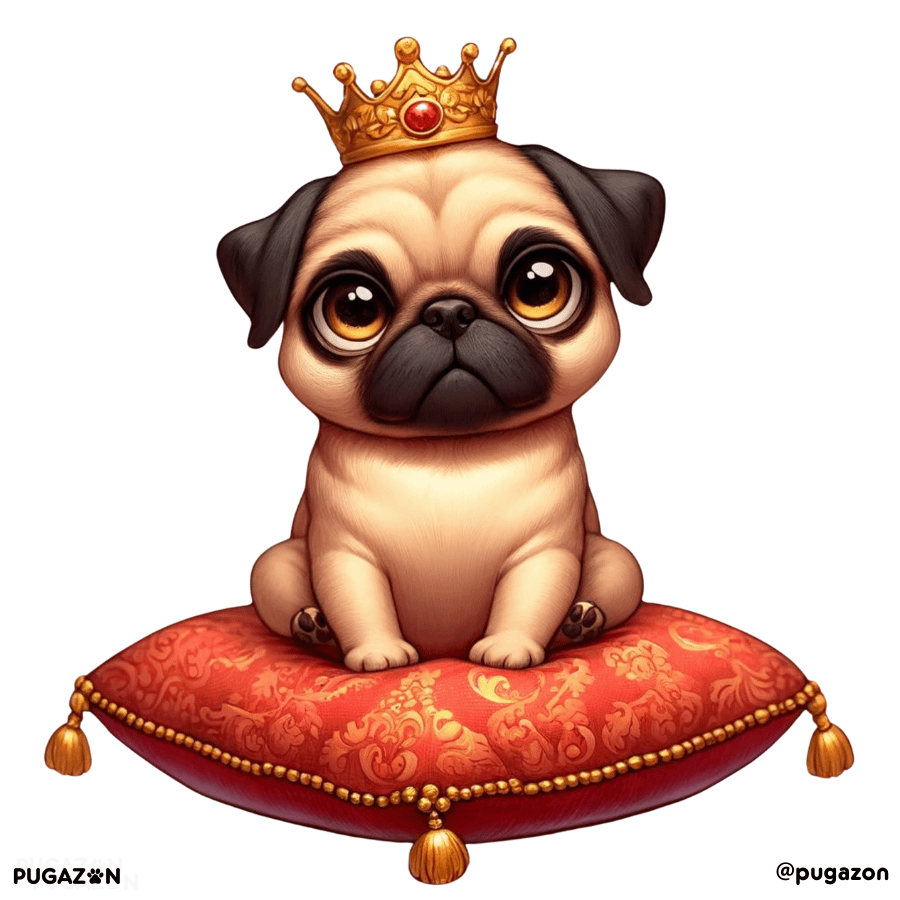 pugs living a luxury life as royalty in ancient china